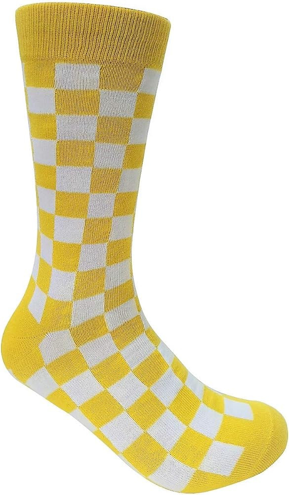 Checkered World Men Cave Trouser Novelty Fun Crew Print Socks for Dress or Casual | Amazon (US)