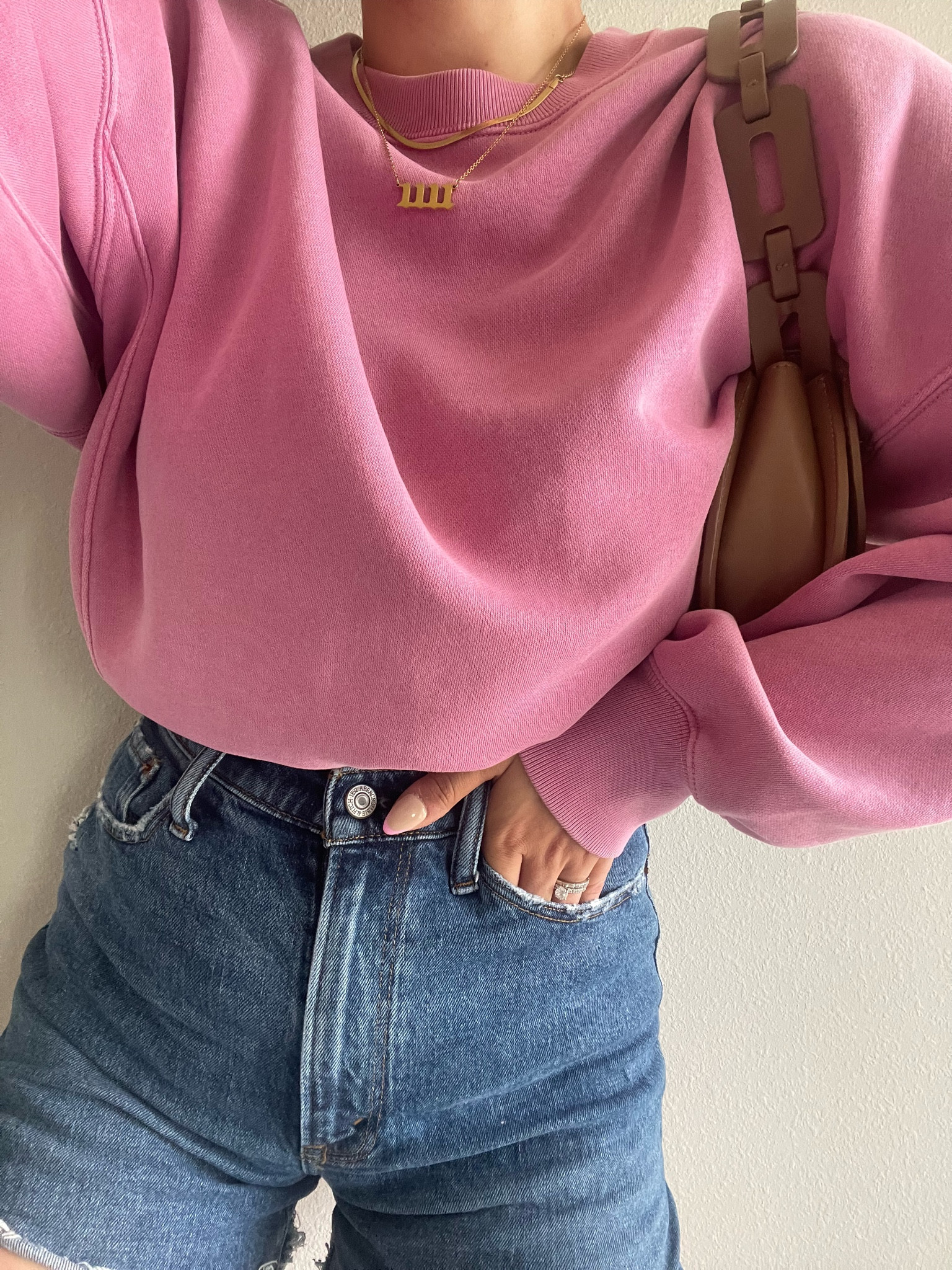 Pink Abercrombie sweatshirt on sale for $51! 15% off $60 and almost gone. I’m wearing a medium for a slouchy fit. Size 4 shorts

#LTKFind #LTKunder100 #LTKSeasonal