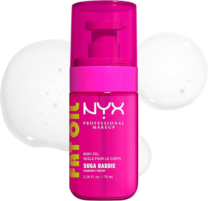 NYX PROFESSIONAL MAKEUP Fat Oil Body Oil in Suga Baddie, Vanilla Scented Body Glow Moisturizer Wi... | Amazon (US)