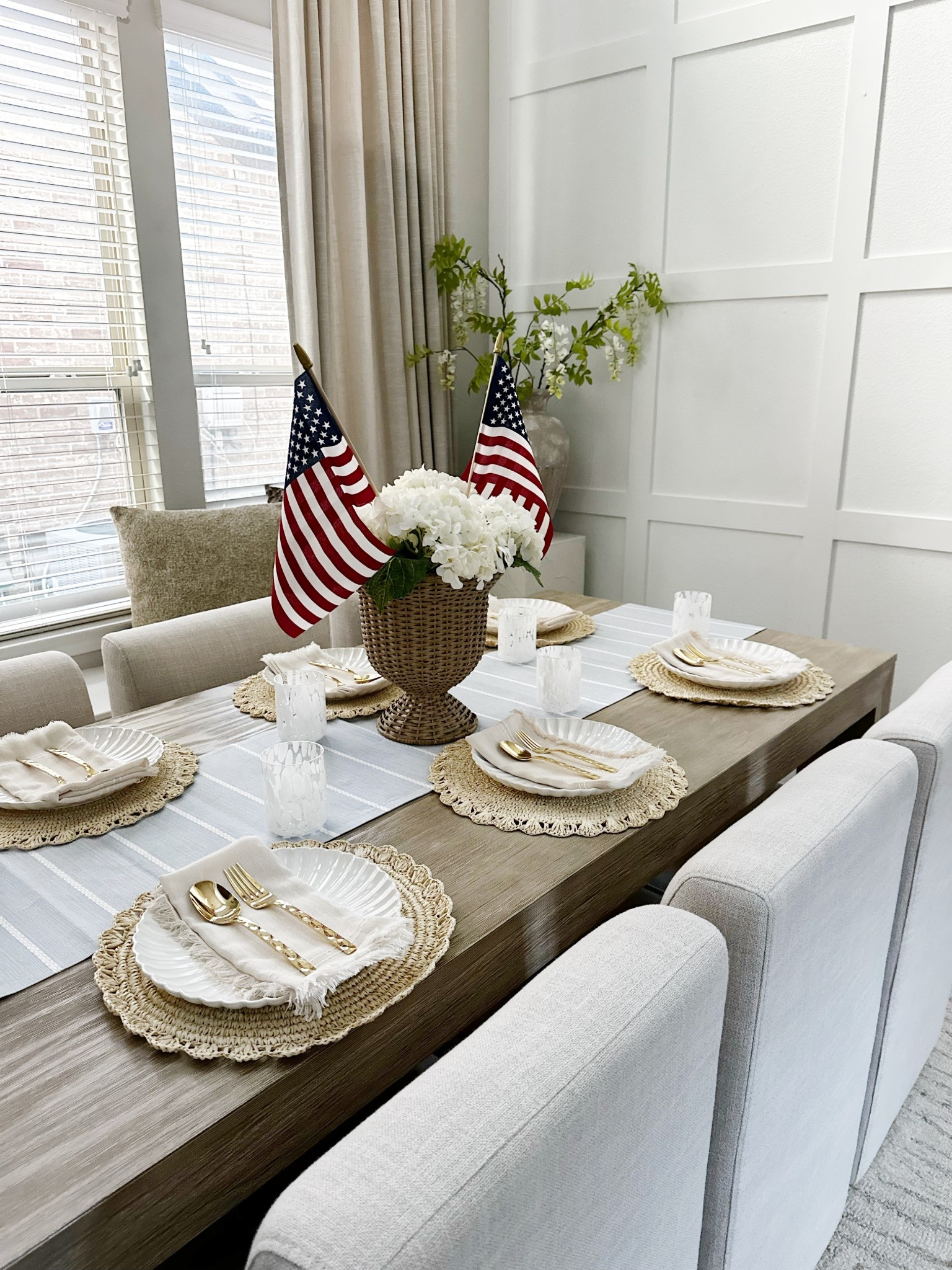 A simple and affordable Fourth of July tablescape 🩵♥️🤍

#LTKHome