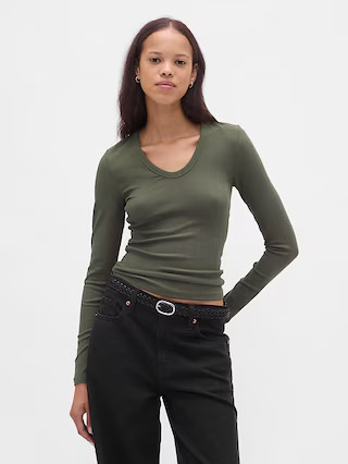 Sheer Modern Rib T-Shirt | Gap (CA)