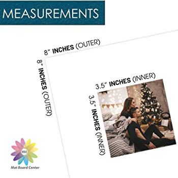 Mat Board Center, Pack of 10, 8x8 for 4x4 White Color Mats - Acid Free, 4-ply Thickness, White Co... | Amazon (US)