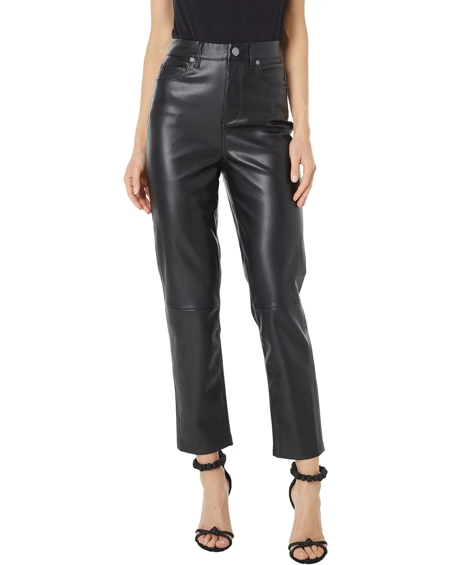 Need You Tonight - Leather Five-Pocket High-Rise Pants | Zappos