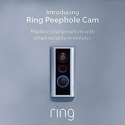 Ring Peephole Cam - Smart video doorbell, HD video, 2-way talk, easy installation | Amazon (US)