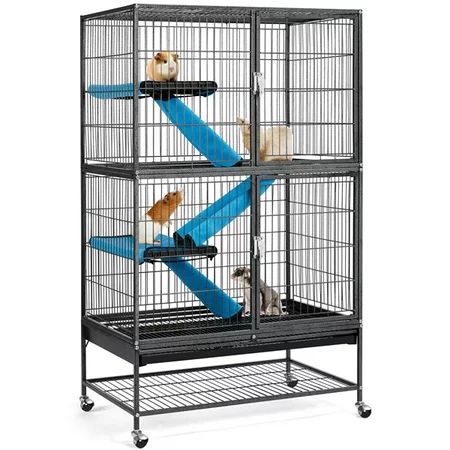 Topeakmart 2-Story Small Animal Cage Rolling Metal Critter Nation Cage with 2 Removable Ramps & Plat | Walmart (US)