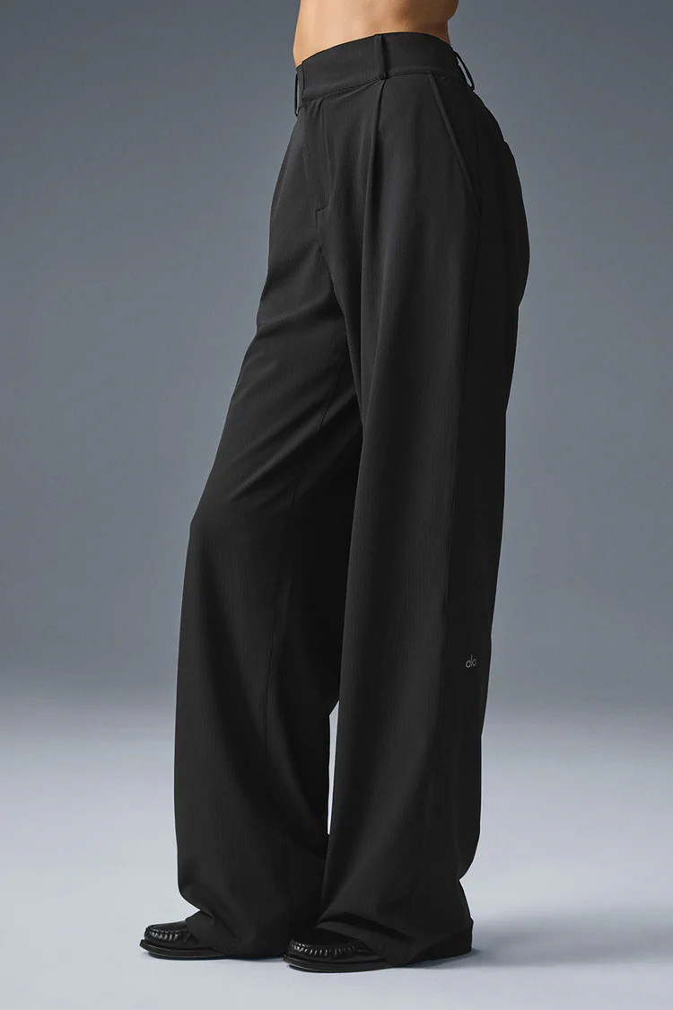High-Waist Dreamscape Trouser (Regular) - Black | Alo Yoga (US)