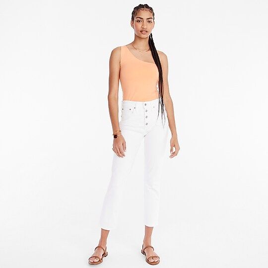 Petite 10" vintage slim-straight jean in white | J.Crew US