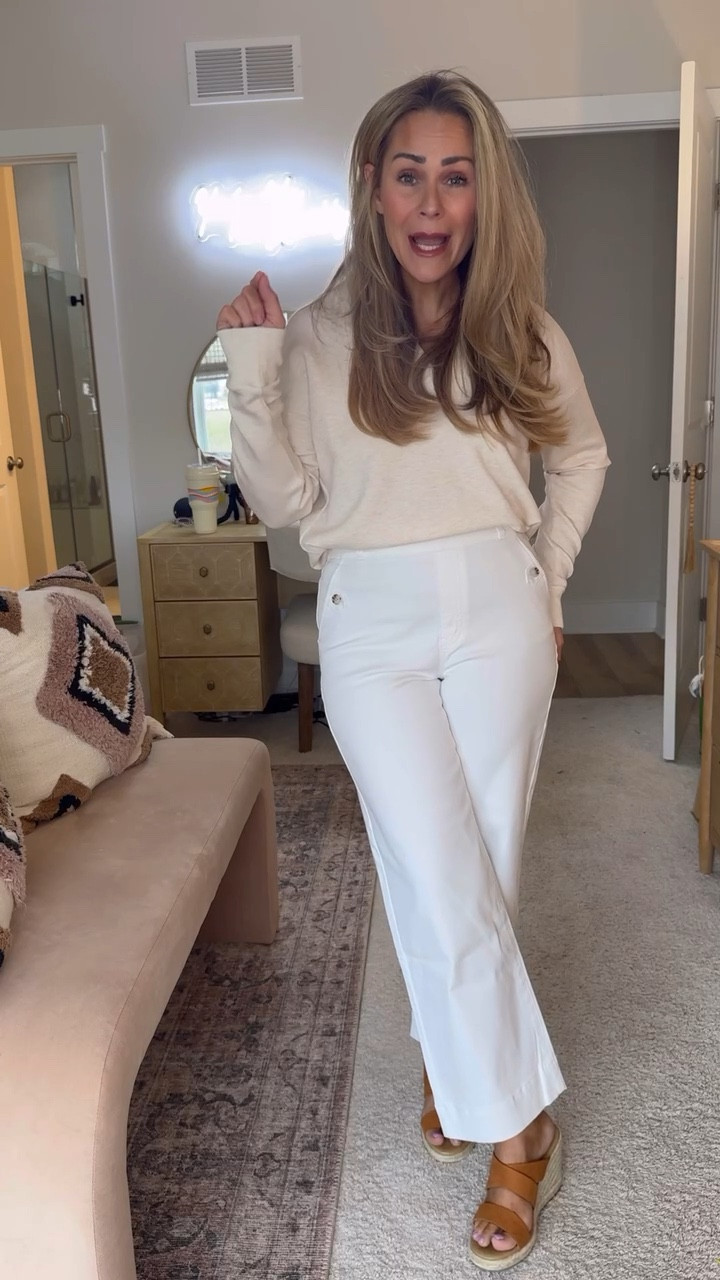 The perfect pair of white pants do exist 👏🏻👏🏻

✨Use code CLAIREXSPANX to save 10% ✨

Whether you live in the East coast, West coast or somewhere in between this outfit will be a staple for your Spring wardrobe and beyond. I am wearing a Medium in both the pants and sweater. The pants have a ton of stretch and the sweater is so soft and definitely lives up the hype!

Huge thanks to @Spanx for this outfit 🤍

#LTKworkwear #LTKstyletip #LTKmidsize