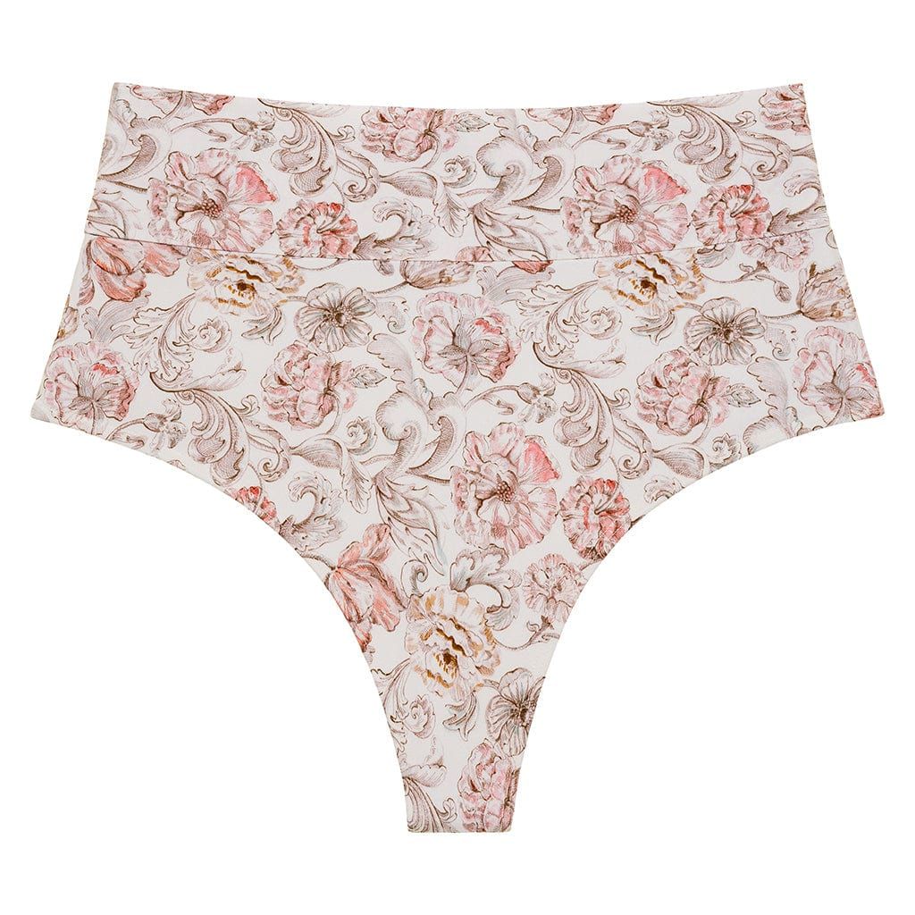Venecia Floral Added Coverage High Rise Bikini Bottom | Montce