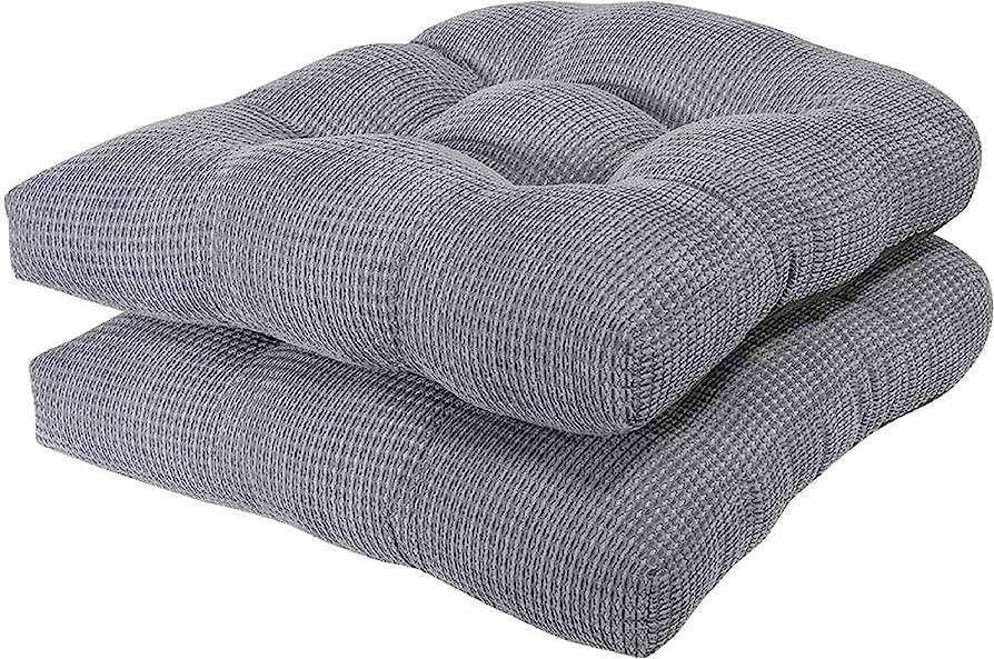 Arlee Non-Skid Memory Foam Chair Pads, 2 Count (Pack of 1), Alloy Gray | Amazon (US)