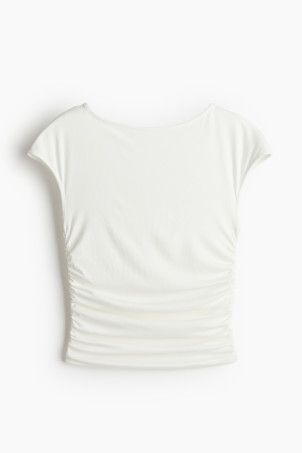 Gathered Cap-sleeved Top | H&M (US + CA)