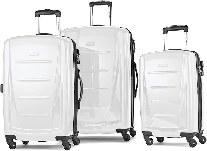 Samsonite Winfield 2 Hardside Expandable Luggage with Spinner Wheels, Brushed White, 3-Piece Set ... | Amazon (US)