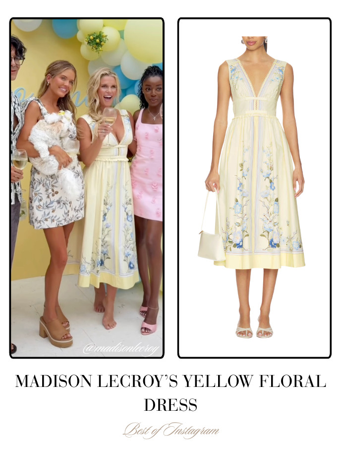 Madison LeCroy's Yellow Floral Dress 📸= @madisonlecroy Styling: @styledvirginia 

 