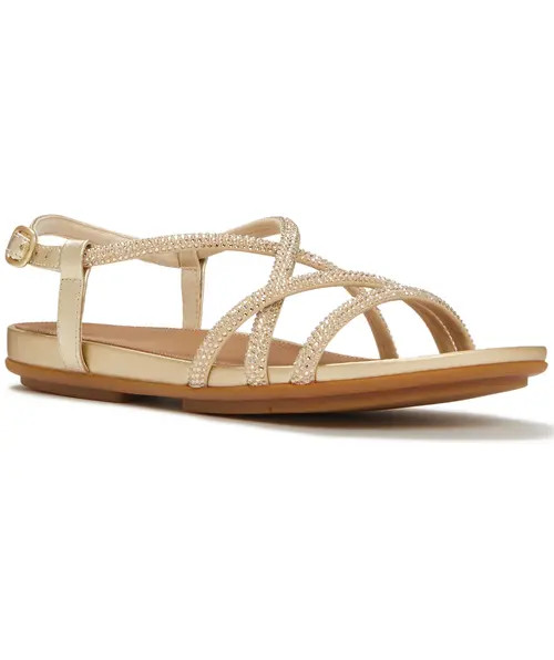 FitFlop Gracie Crystal Strappy Sandal in Platino at Nordstrom, Size 5 | Nordstrom