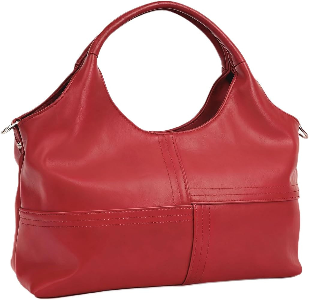 Medium Vegan Leather Purses for Women with Detachable Satchel Strap, Ladies Handbags, Tote Hobo B... | Amazon (US)