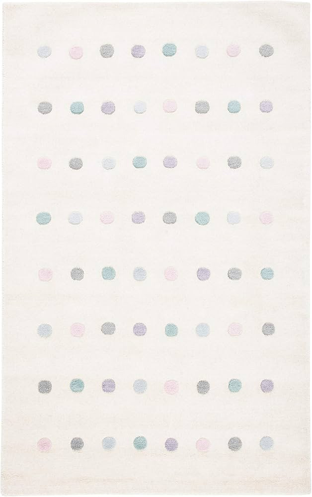 SAFAVIEH Kids Collection 8' x 10' Ivory SFK805A Handmade Geometric Wool Area Rug | Amazon (US)