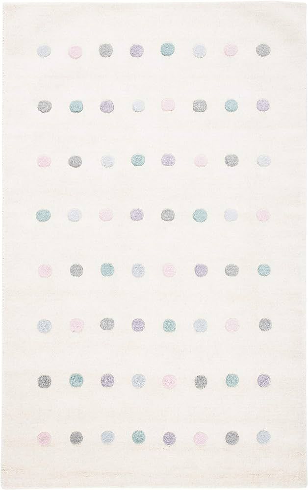 SAFAVIEH Kids Collection 8' x 10' Ivory SFK805A Handmade Geometric Wool Area Rug | Amazon (US)