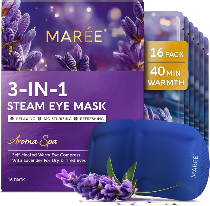 MAREE Heated Eye Masks for Dry Eyes \u2013 Steam Eye Mask Disposable \u2013 Self Heating Eye Mask... | Amazon (US)