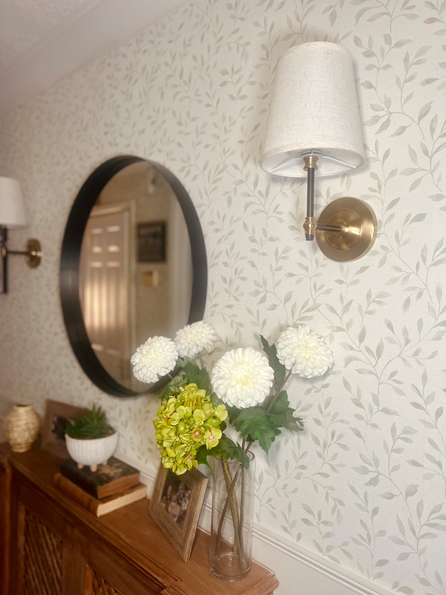 Little touches, big vibes ✨ Mirror, lights, blooms = my midweek happy place 🌸 

#LTKuk #LTKhome