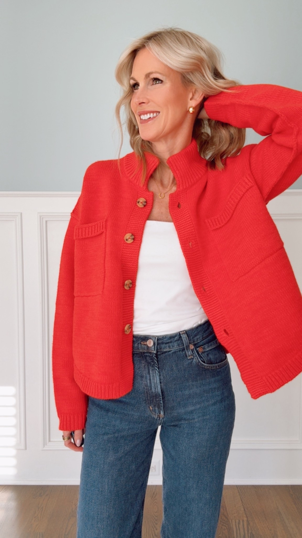 A timeless red jacket that adds the perfect statement to any outfit. Beautiful structure, rich color, and simple to style. @freepeople #freepeoplepartner 


#LTKSeasonal