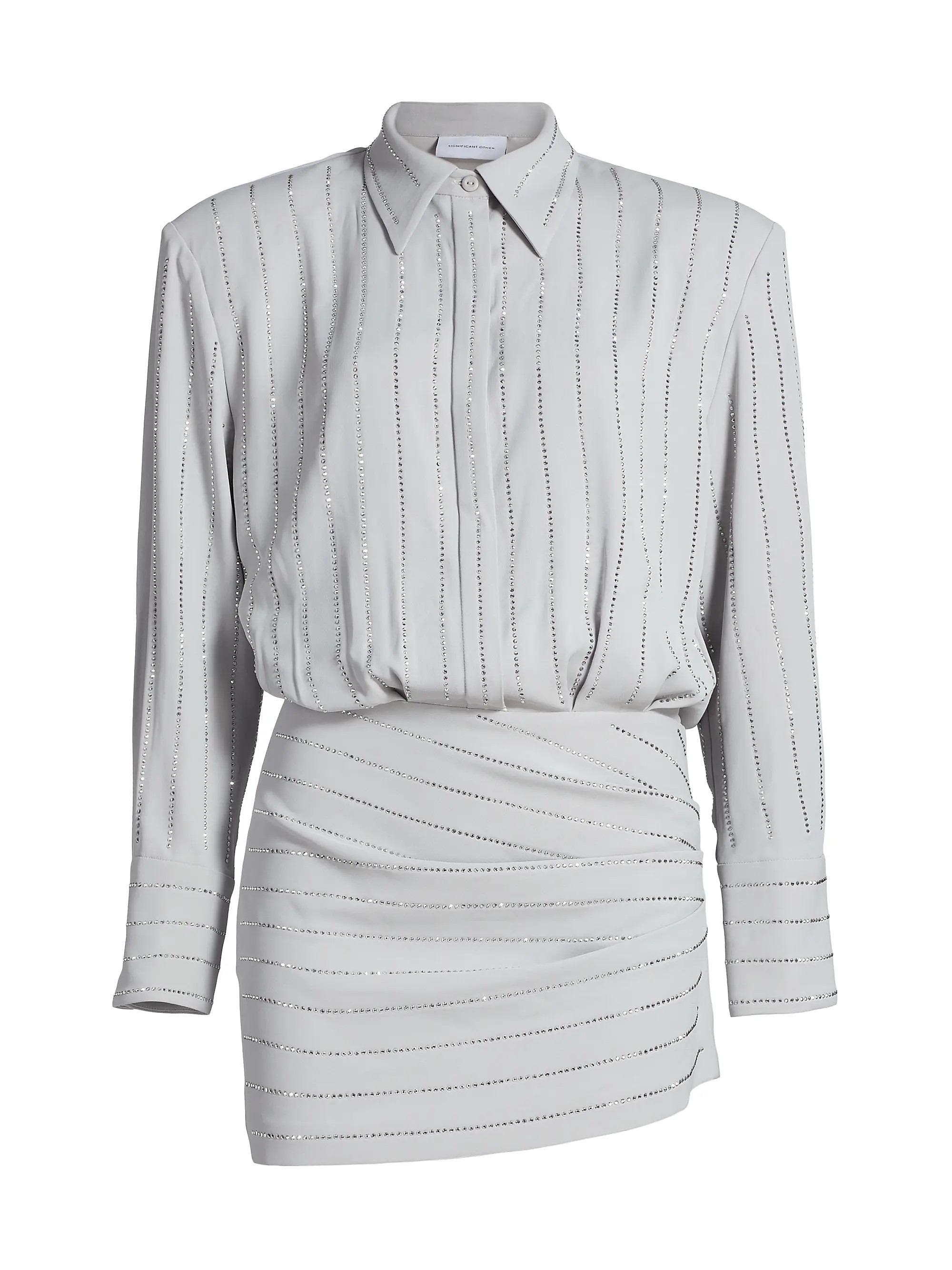 Fraya Diamante Striped Shirtdress | Saks Fifth Avenue