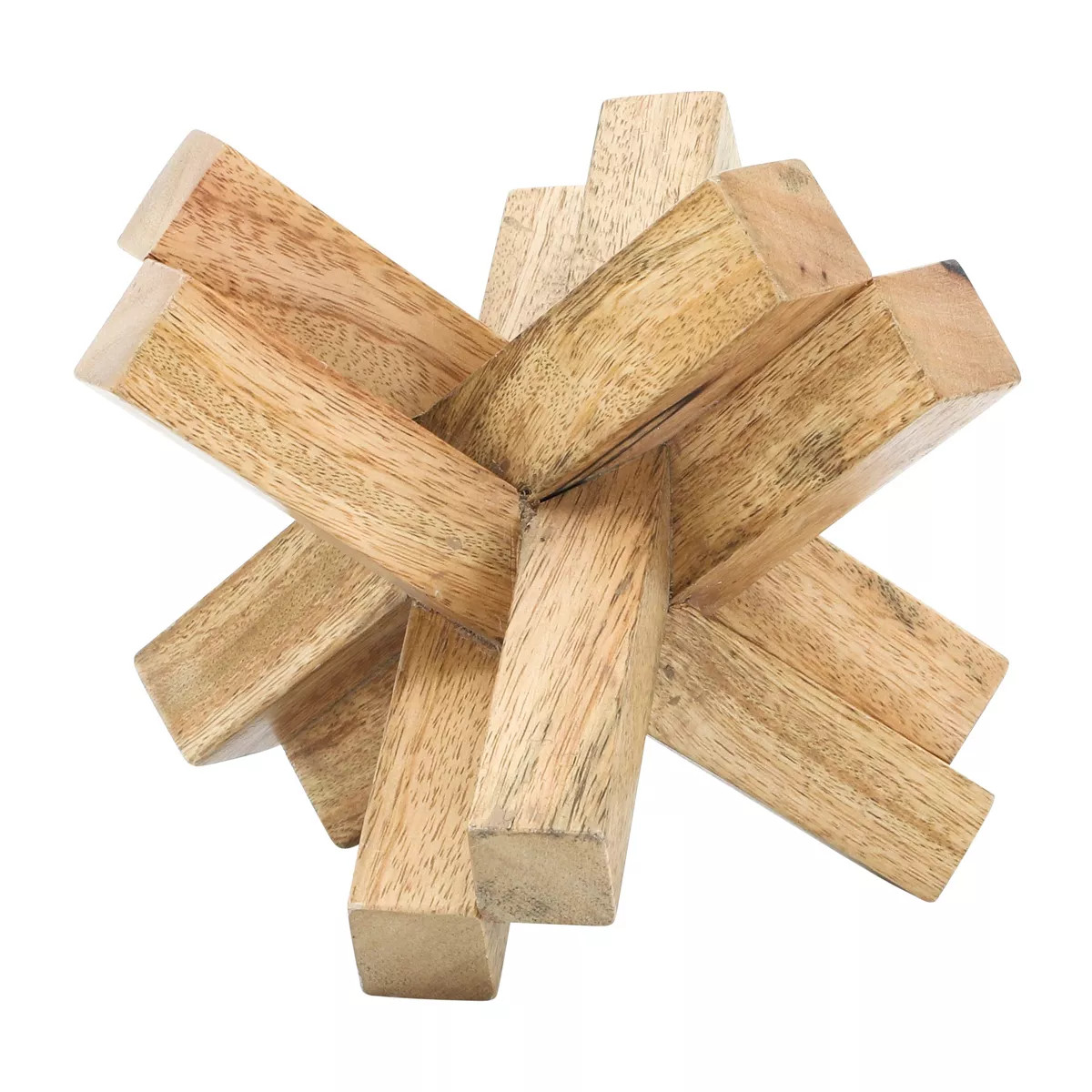 Sagebrook Home 6" x 6" Wooden Jack Sculpture Decor - Contemporary Rustic Brown Decorative Table A... | Target