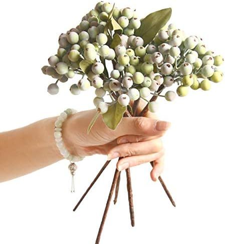 JD Artificial Plants 8 Bundles of 11.4" Artificial Berry Stems Floral Sprays Berry Fruit Picks fo... | Amazon (US)