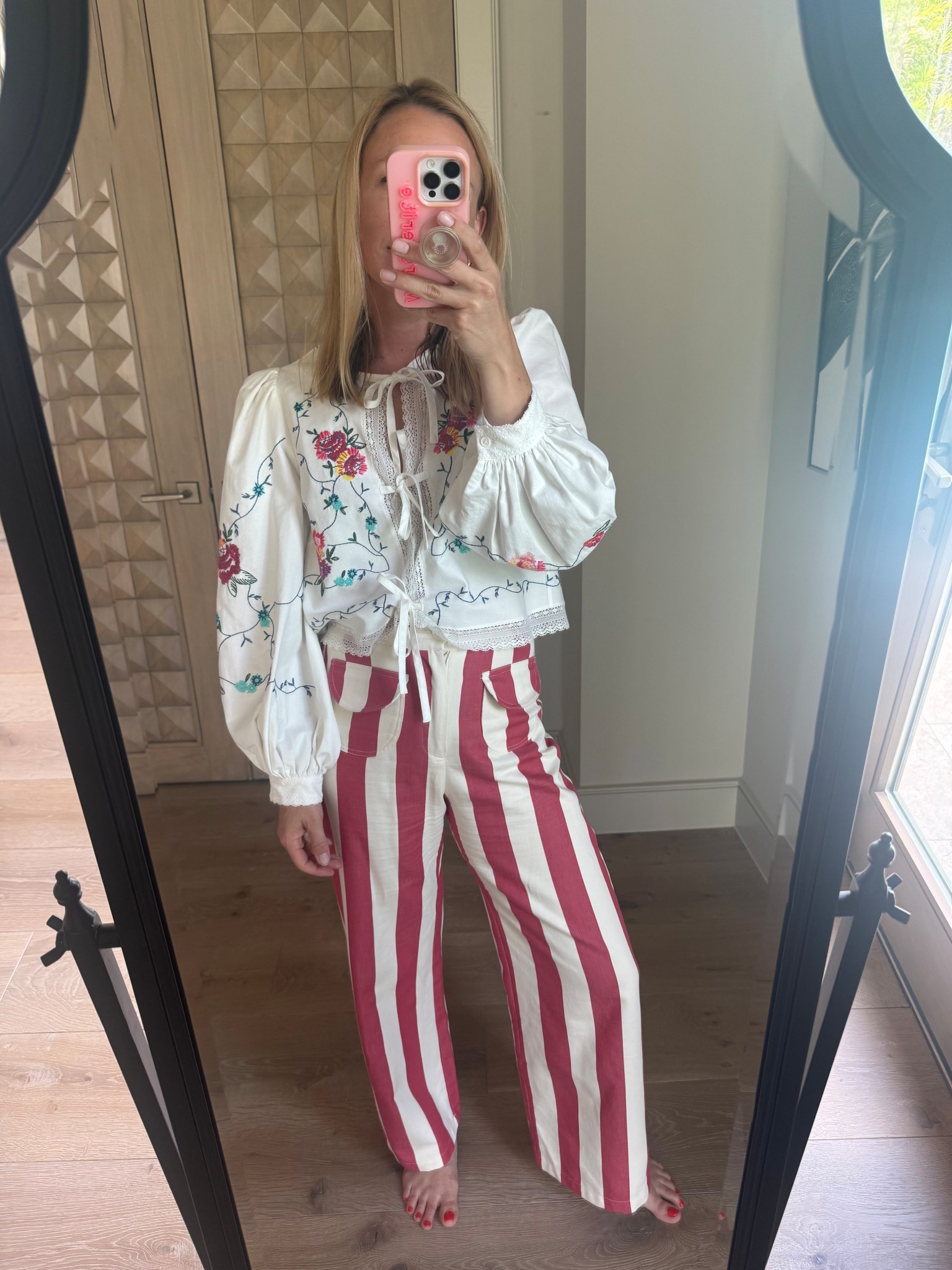 Obsessed with these parasol pants. I am a size 26/27 and wear a small 

#LTKgrwm