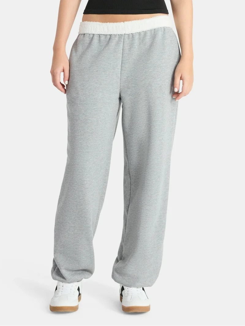 No Boundaries Teddy Lined Jogger, Women's | Walmart (US)
