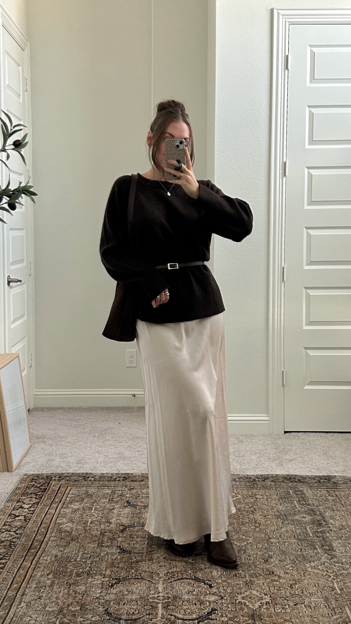 Winter baby shower outfit idea! Would be super cute for church or even dinner 🤍

#LTKSeasonal #LTKootd