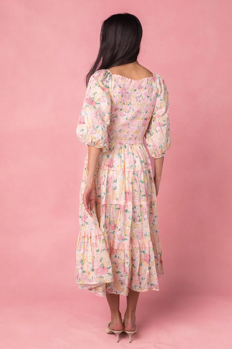 Roselyn Dress in Pastel Floral | Ivy City Co