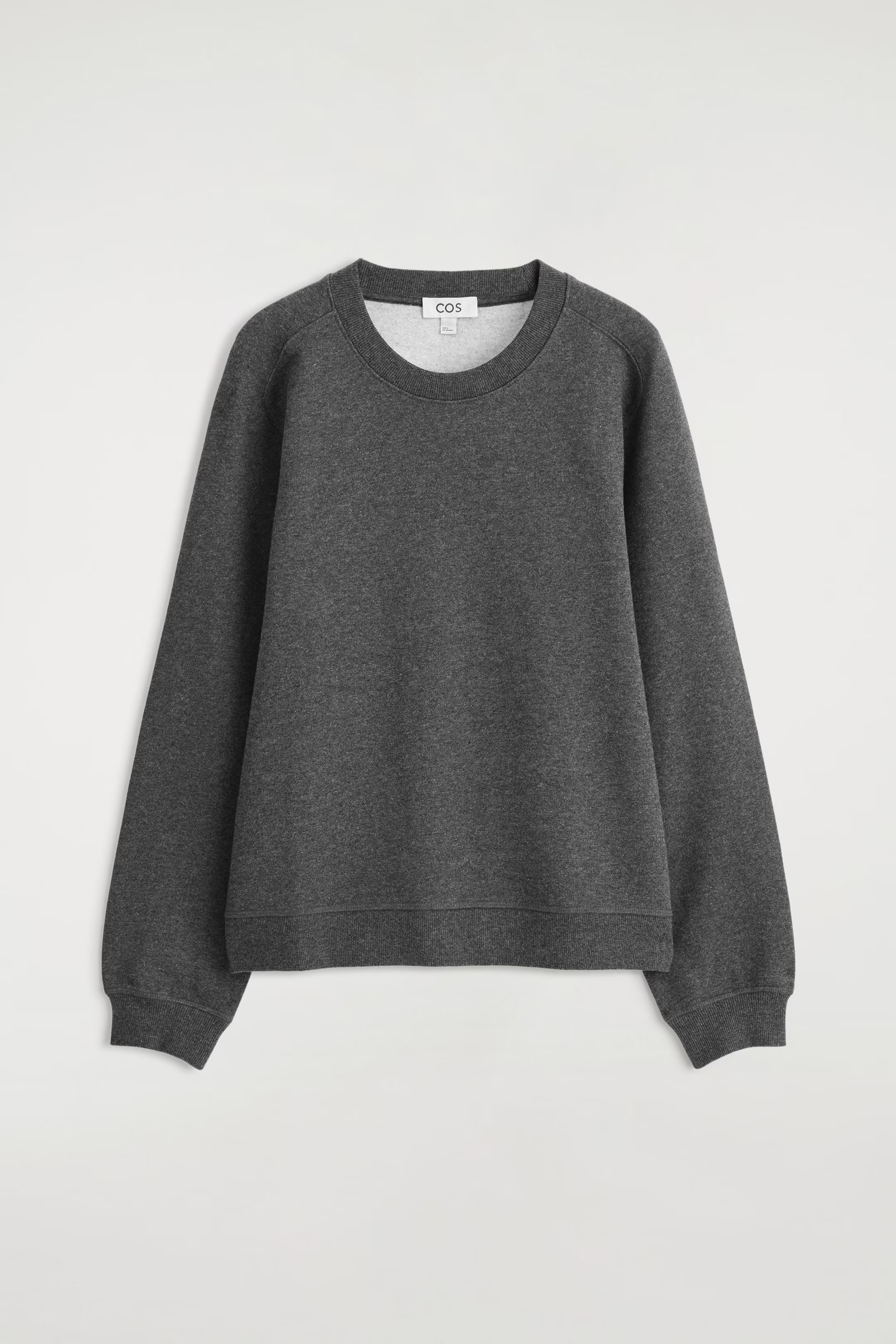COTTON SWEATSHIRT - DARK-GREY MÉLANGE | COS BE | COS (EU)
