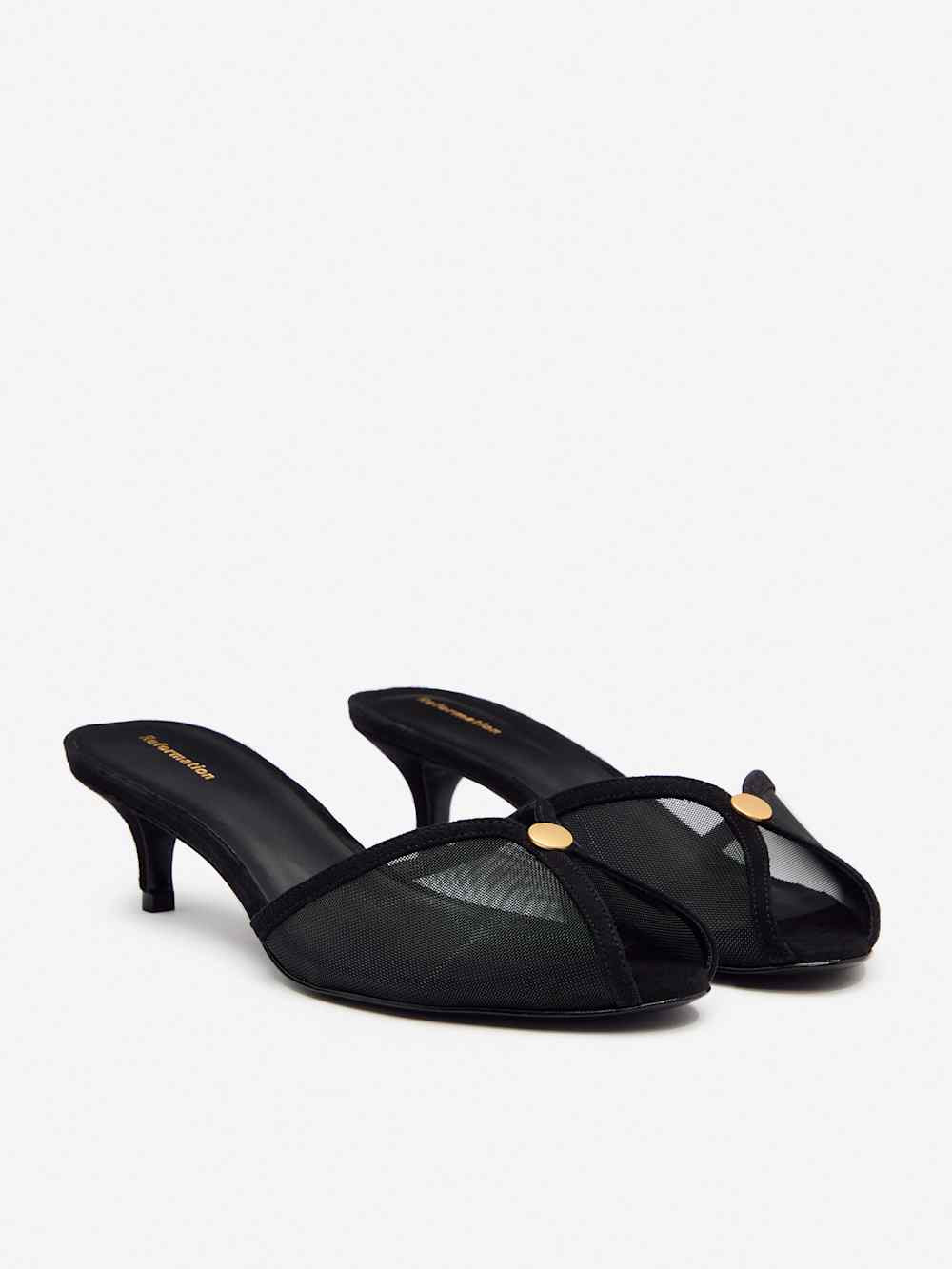 Wisdom Peep Toe Mule | Reformation (Global)
