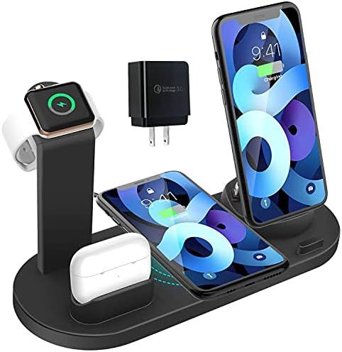 Wireless Charger 4 in 1 Charging Dock for iWatch and Airpods Pro Charging Station Charging Stand for | Amazon (US)