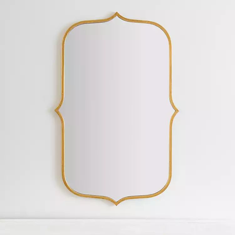 Gold Metal Scallop Linear Mirror | Kirkland's Home