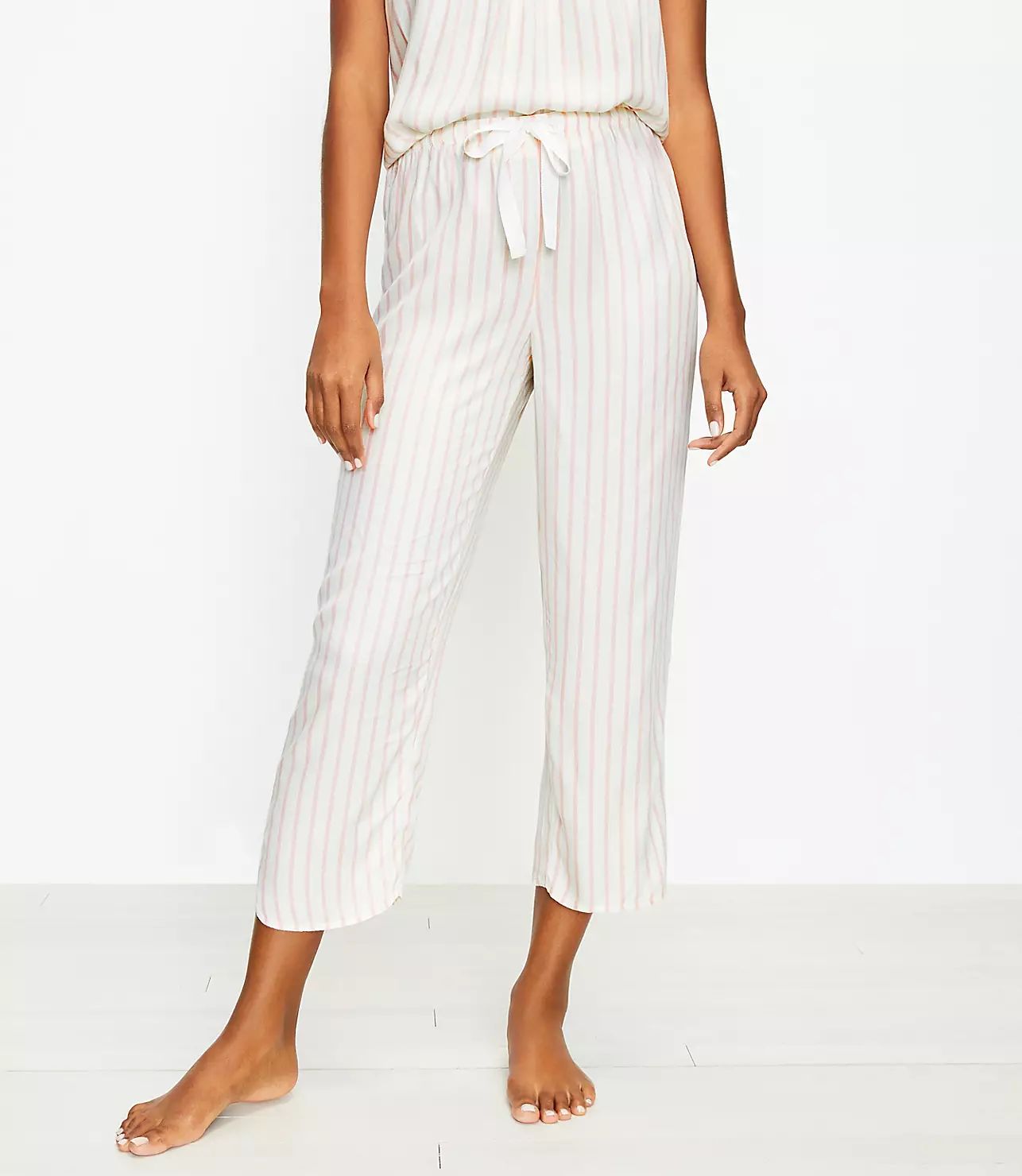 Striped Crop Pajama Pants | LOFT