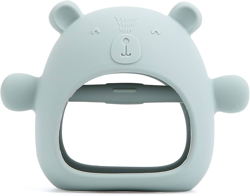Silicone Baby Teether Toy for Infants 3+ Months, Anti-Drop Silicone Baby Mitten Teether for Sooth... | Amazon (US)