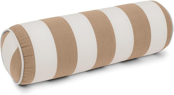 Sherry Kline Cabana Stripe Set of 2 Neck roll Bolster Pillows, Zippered Removable Cover with Cord... | Amazon (US)