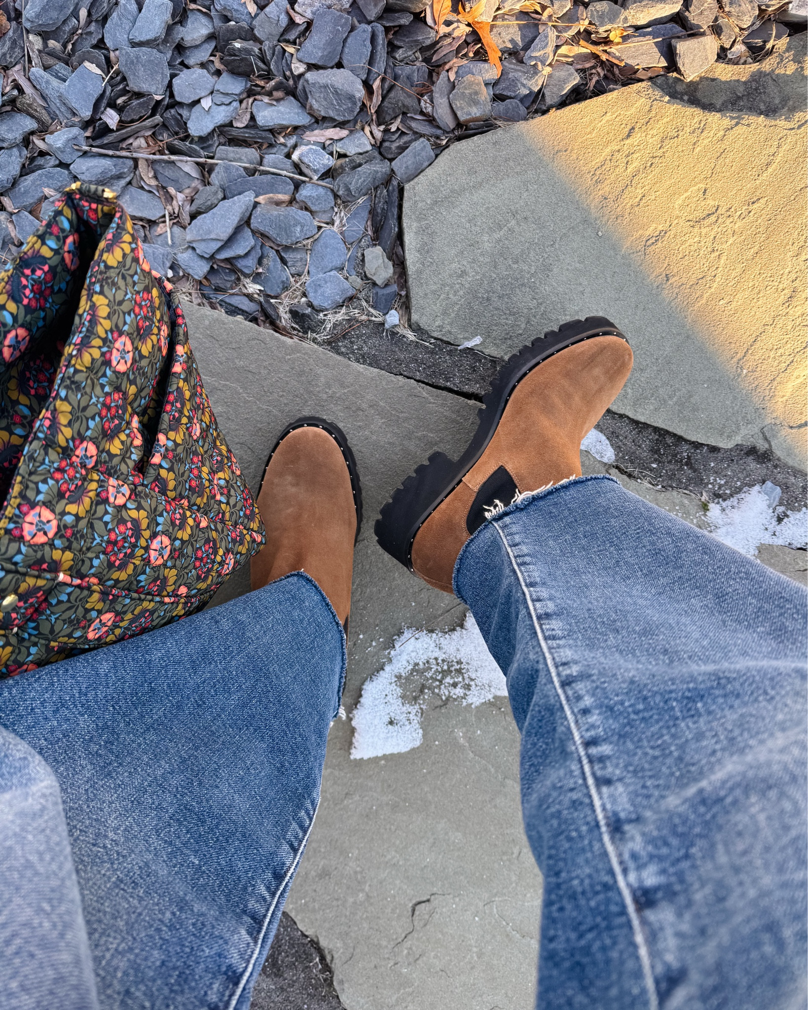 In between a small and xs in Varley and wearing the xs cardigan sweater, also the coordinating sweatpants I have in xs, 25L (5'3") Madewell favorite white tee wearing my regular size small, Agolde Harper crop jeans great fit with the perfect hint of stretch my wash is sold out so linked similar, also the 90's crop I own and love, Clare V everyday tote, Fred Salvador rain resistant boots true to size and very worth it, similar Heaven Mayhem silver earrings, EBY underwear size up to medium, J.Crew socks ~ xo, Claire 

#LTKootd #LTKOver40 #LTKSeasonal