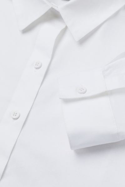 Cropped cotton shirt | H&M (UK, MY, IN, SG, PH, TW, HK)