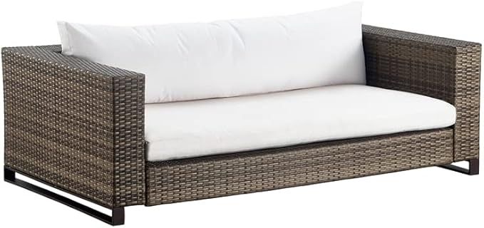 Tommy Hilfiger Oceanside Outdoor Loveseat in Gray and Brown | Amazon (US)
