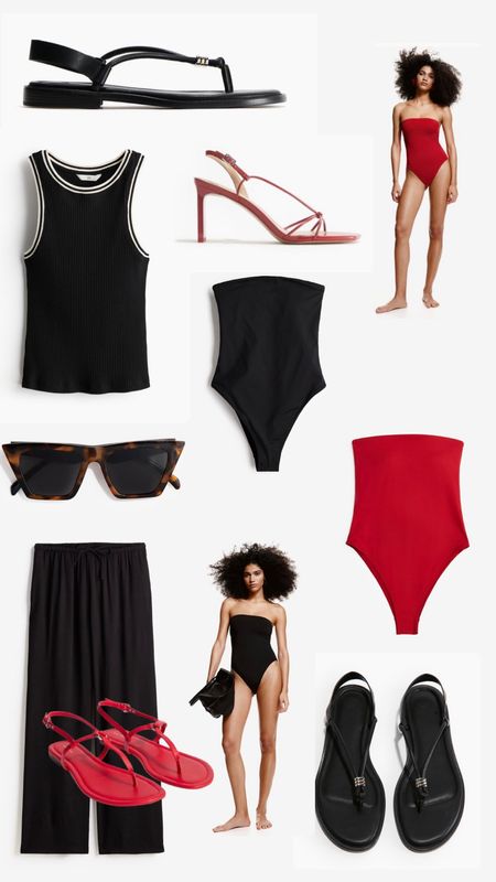 New in at H&M this summer - my basket is filled with black and a pop of red 

#LTKswimwear #LTKuk #LTKtravel