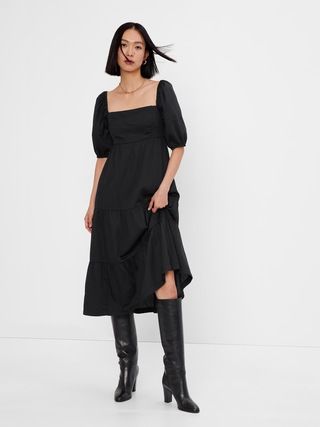 Puff Tiered Midi Dress | Gap (US)