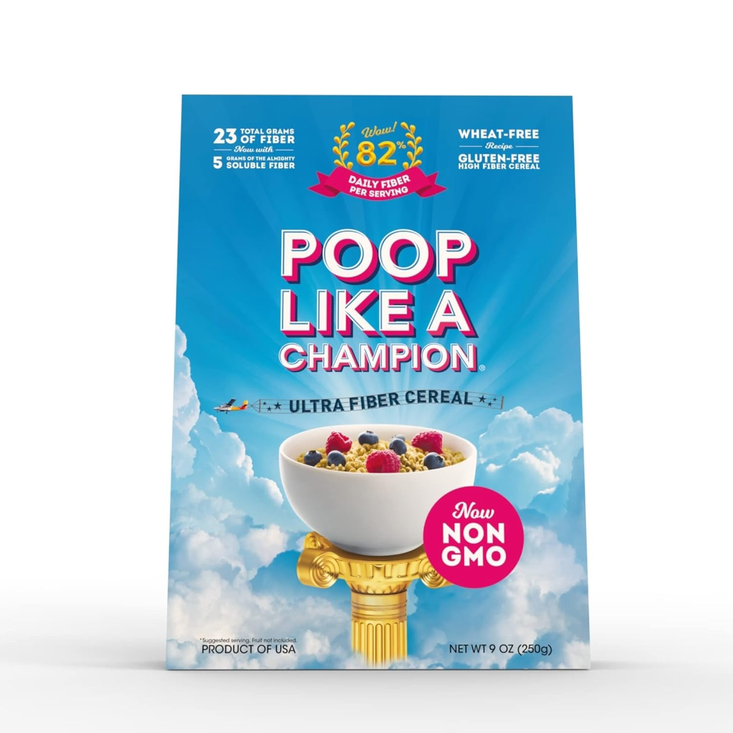 Poop Like A Champion Healthy Choice Ultra High Fiber Cereal - A Low Carb Food & Fiber Supplement ... | Amazon (US)
