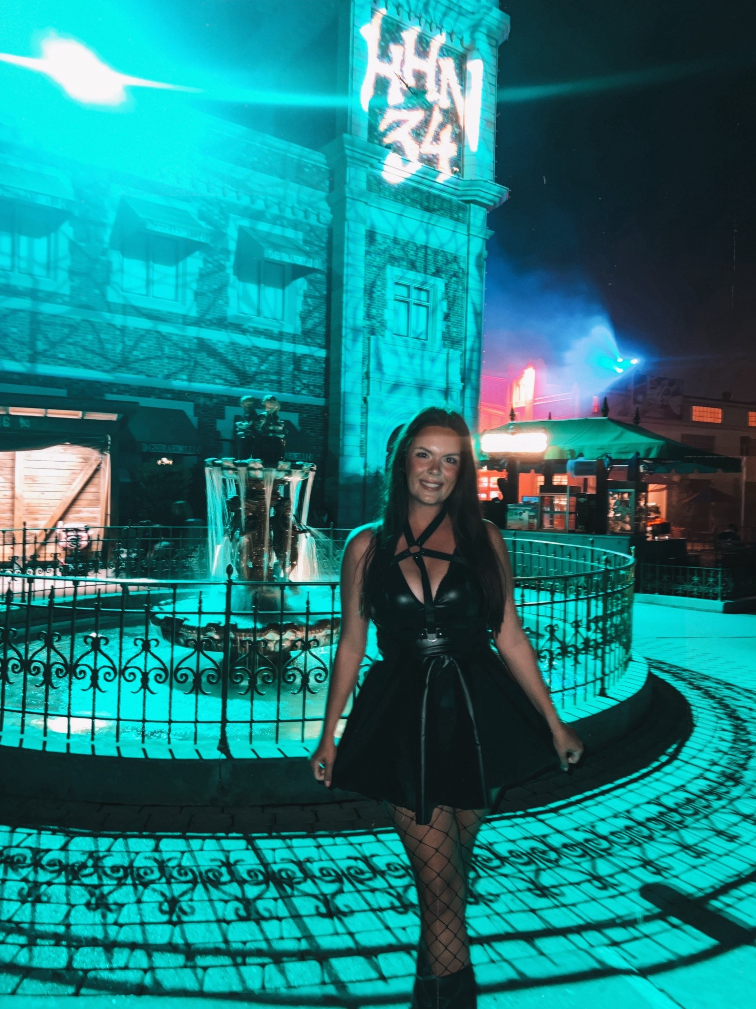 Halloween Horror Nights Universal Orlando Outfit Inspiration Mardi Gras Black Faux Leather Skirt Dress Fishnets Boots 

#LTKTravel #LTKSeasonal