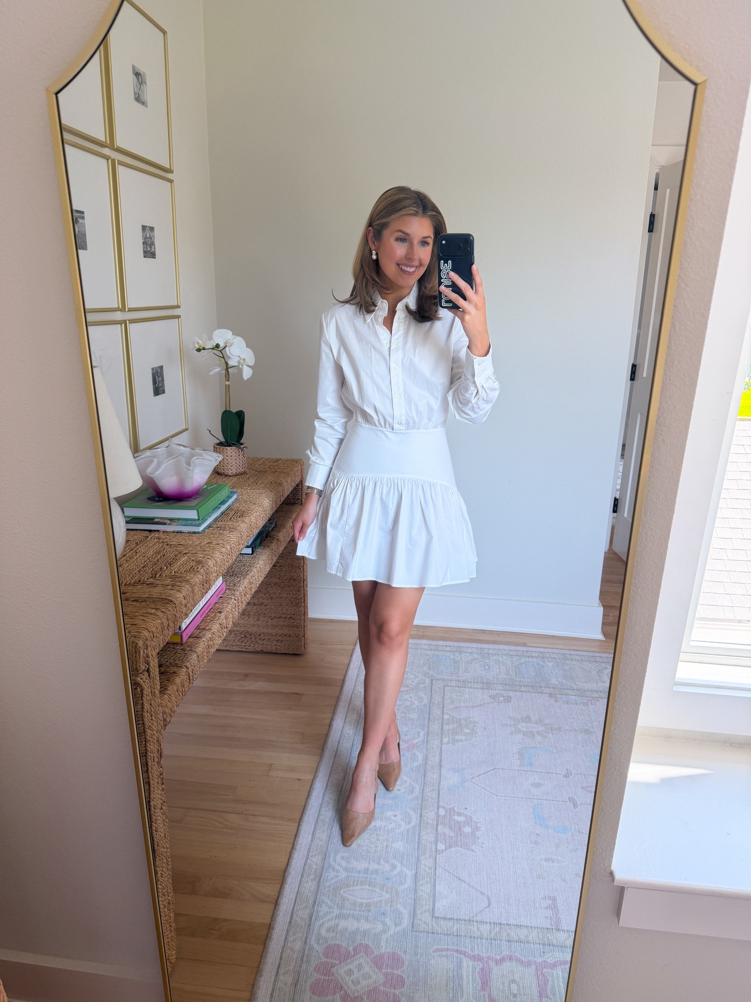 Little white shirtdress for spring and summer events! Wearing a 4