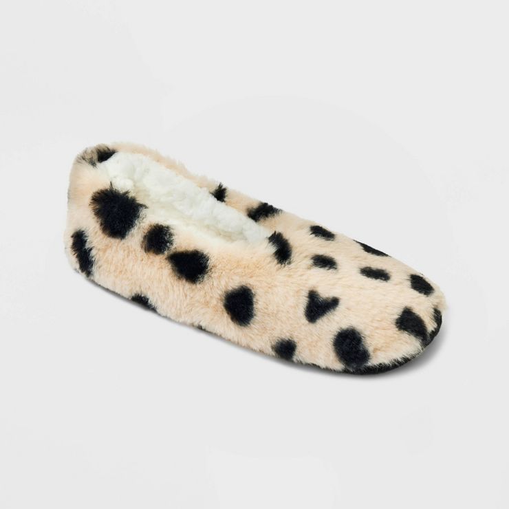 Women's Faux Fur Cozy Pull-On Slipper Socks | Target