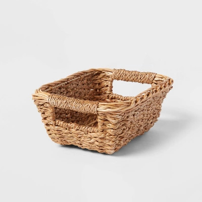 Braided Seagrass Tapered Bin - Brightroom™: Handwoven Decorative Basket, Khaki, Nest Seal Certi... | Target