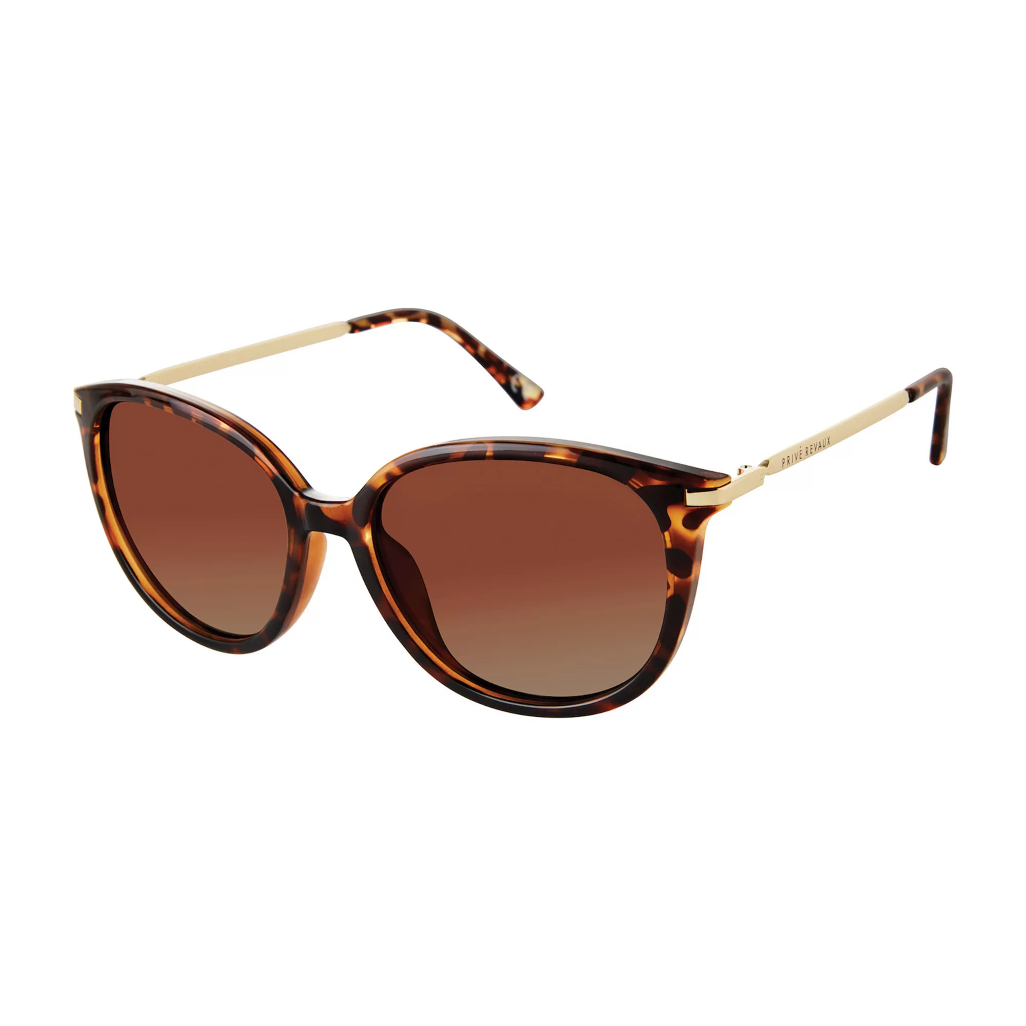 Women's PRIVE REVAUX Delray 57mm Cat Eye Polarized Sunglasses, Havana | Kohl's