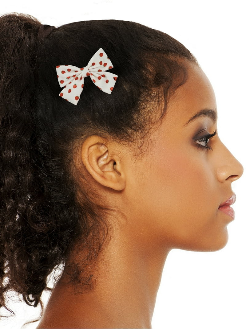 Way to Celebrate Valentine's Day Red Patterns Hair Bows, 2 Piece | Walmart (US)